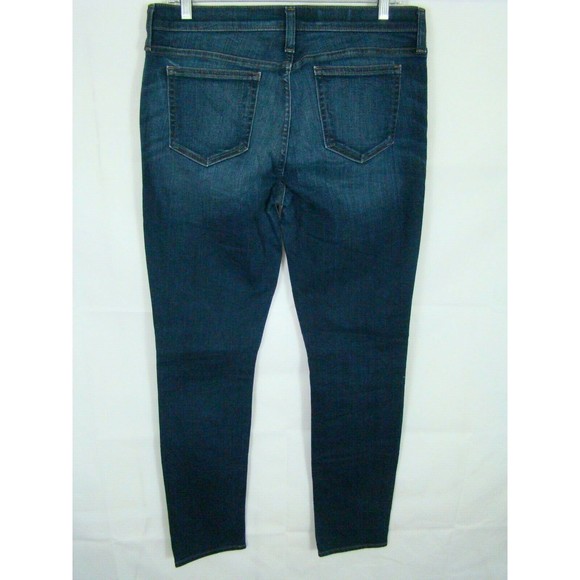J.Crew Women Jeans Size 31 Blue REID Skinny Mid Rise Faded Dark Classic Denim - Picture 4 of 6